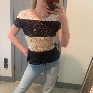 Lace Peplum Top
